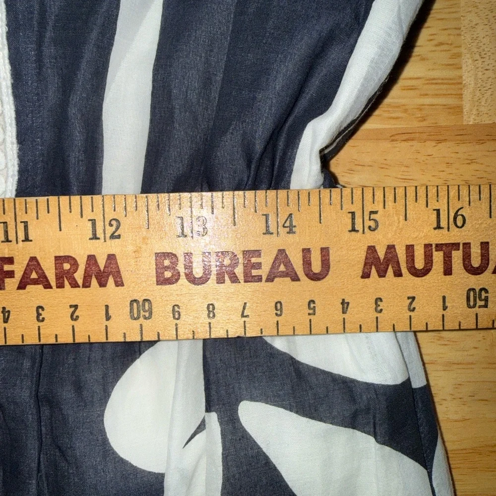 POINT SUR J CREW RATTI PRINT TIER RUFFLED NAVY & WHITE MAXI DRESS NEW WITH TAGS - Picture 12 of 14